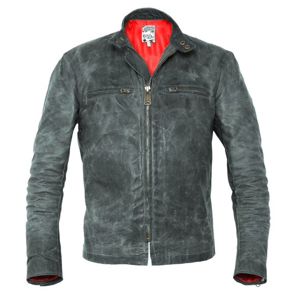 Johnson Motors dry wax heavy canvas cafe racer jacket. VERY RARE. NWT - Picture 6 of 10